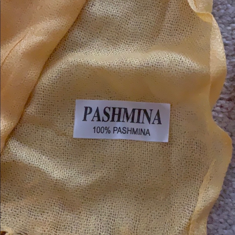 Yellow Pashmina Scarf - Picture 3 of 3